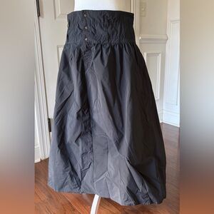 Vintage TRUNK Hiroko Koshino Black Windbreaker Skirt Size 38